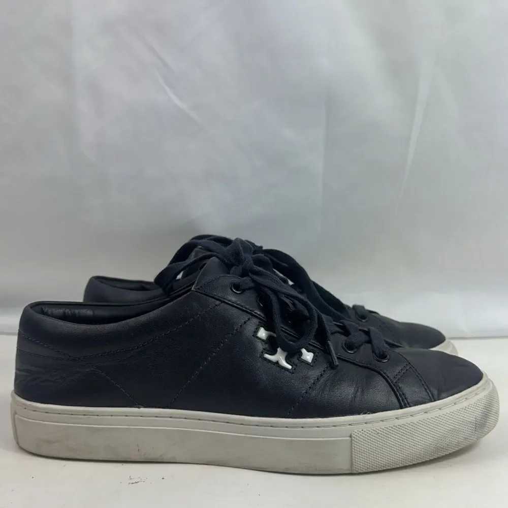Tory Burch Amalia T-Logo Navy Blue Leather Low Top Women’s Sneakers